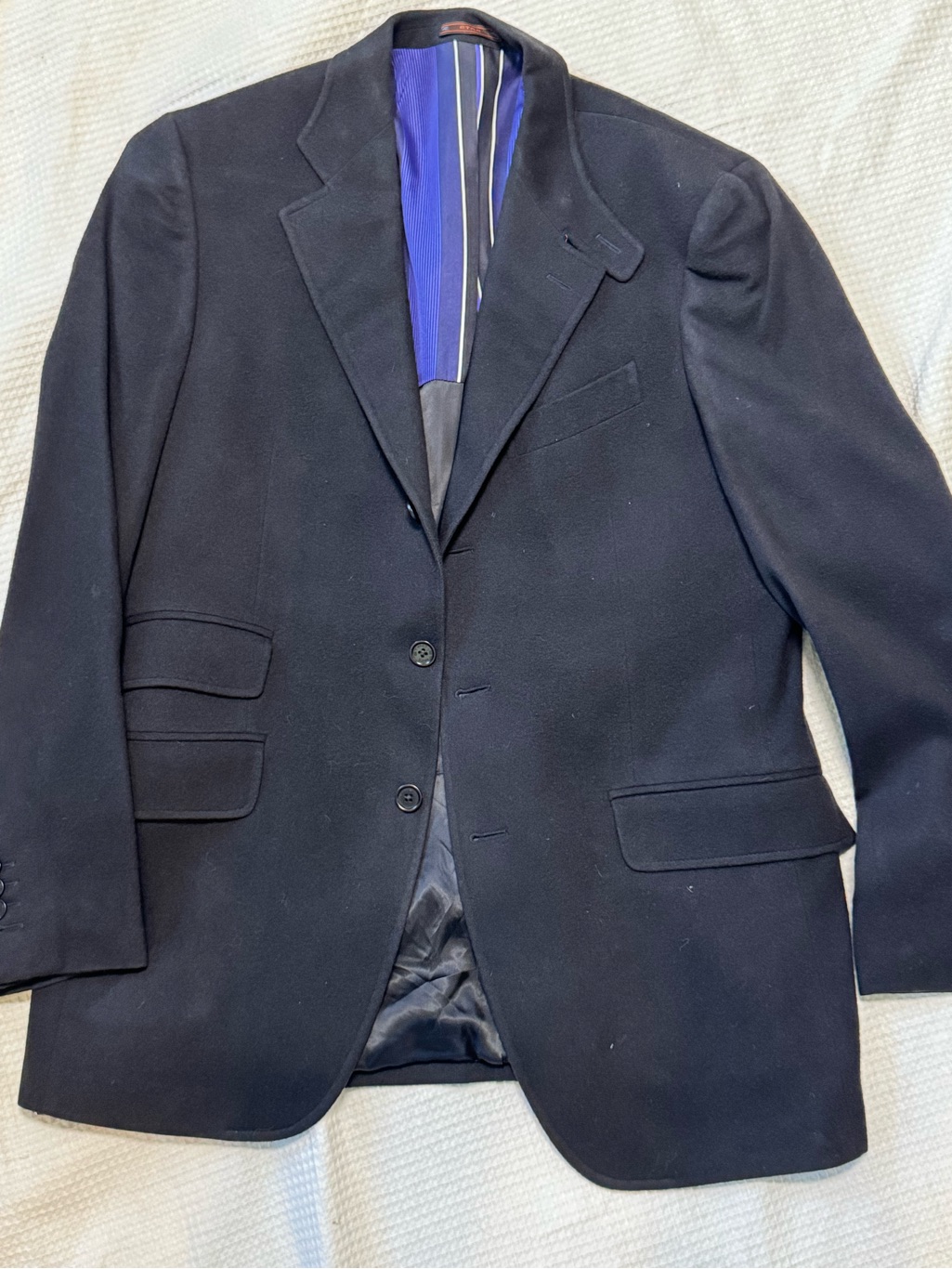 $4000.00 Etro Milano Cashmere Men's Black Blazer Made In Italy